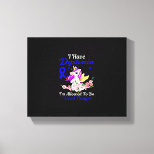 Toile Dystonia Sensibilisation Fun Ami Licorne Famille S