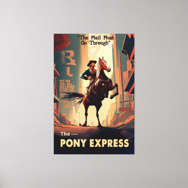 Toile Dystopian Pony Express Rider 2057 ? (Recto)