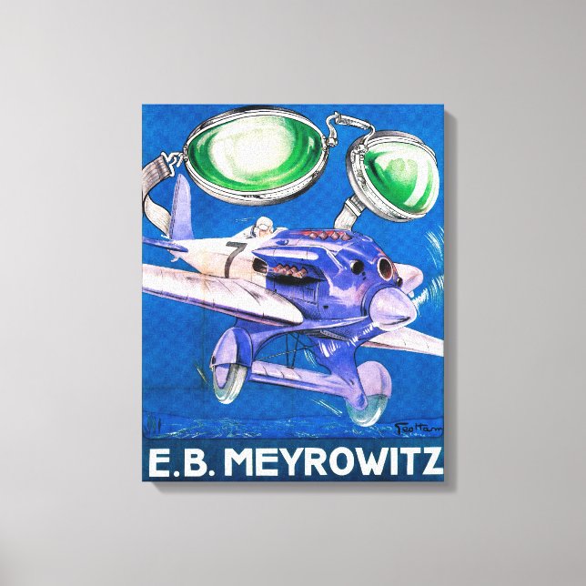Toile E.B. Meyrowitz Flying Goggles Publicité (Recto)