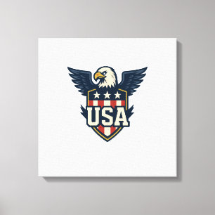 Toile Eagle Crest des États-Unis — Bouclier du drapeau V
