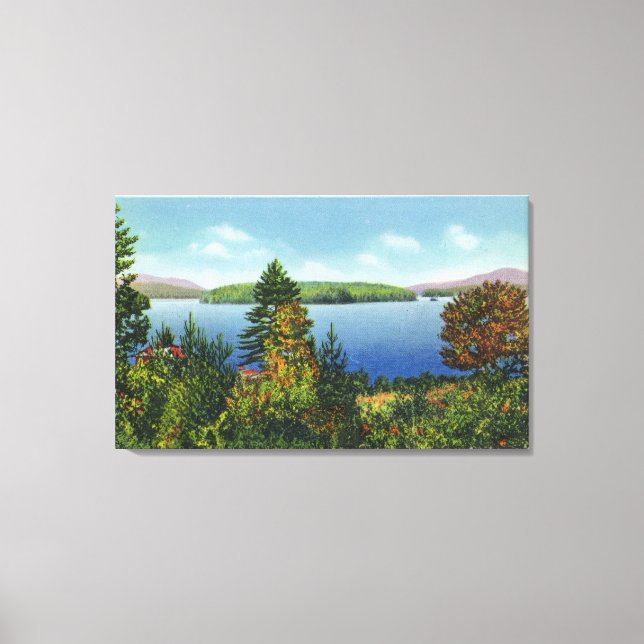 Toile Eagle Island et Lower Saranac Lake View (Recto)
