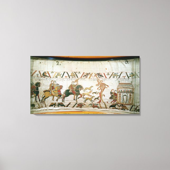 Toile Earl Harold à cheval avec ses chevaliers à Bosham (Recto)