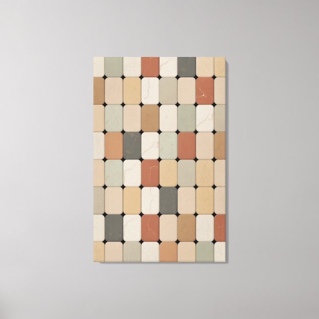 Toile Earth Tone Organic Tile Weave (Recto)