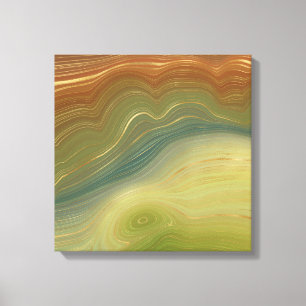 Toile Earthy Retro Strata   Agate de ton neutre Vintage