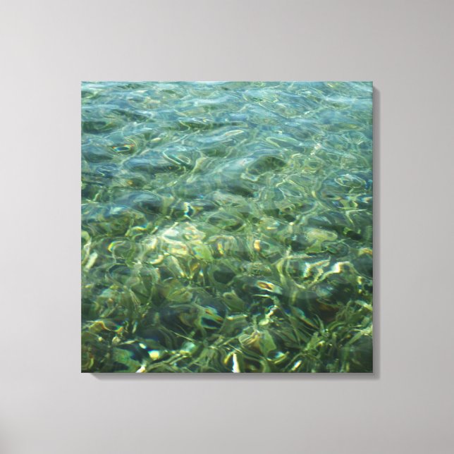 Toile Eau au-dessus de la mer Herbe I Caraïbes Nature (Recto)