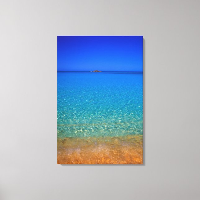 Toile Eau bleue, îles Exuma, Bahamas. (Recto)