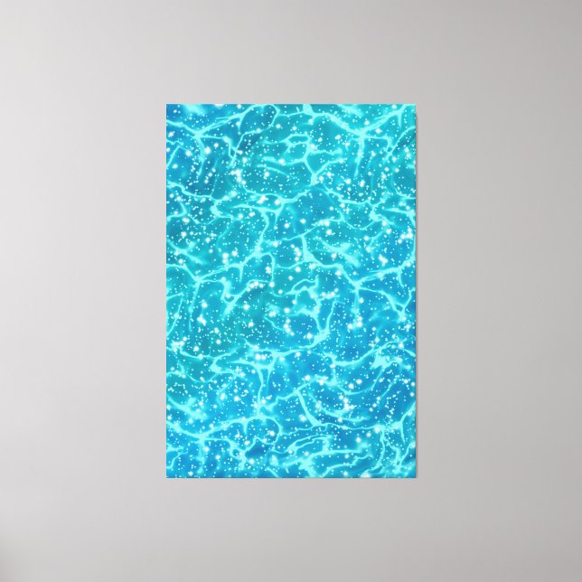 Toile Eau de mer bleue avec étincelles (Recto)