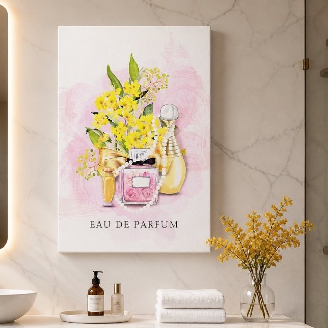 Toile Eau De Parfum et Fleurs (Créateur téléchargé)
