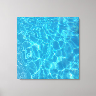 Toile Eau de piscine bleu ciel cristalline