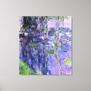 Toile Eau Lily Pond Violet Réflexions Impressionnisme