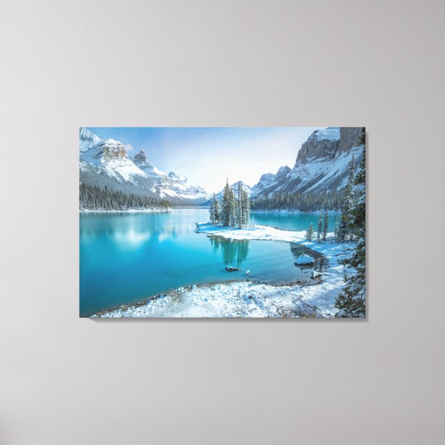 Toile Eau | Parc national Winter Jasper, Canada (Recto)