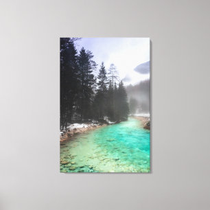 Toile Eau turquoise en Mojstrana, Slovénie