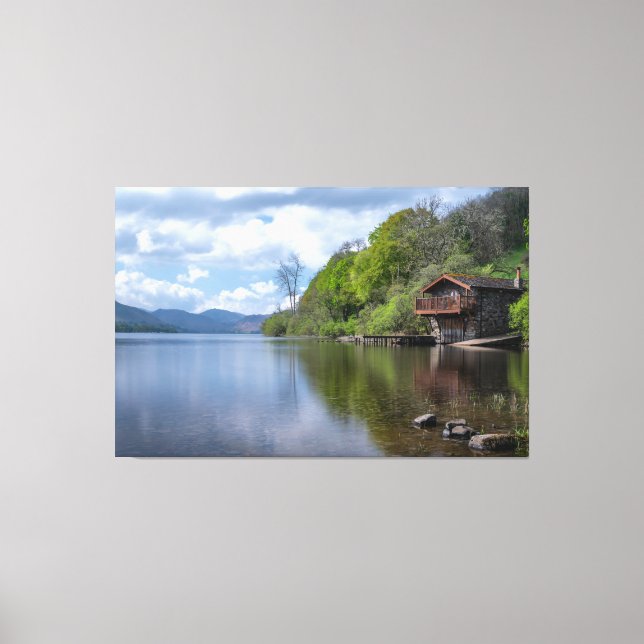 Toile Eaux Calmes : Le Hangar à Bateaux Cumbria (Recto)