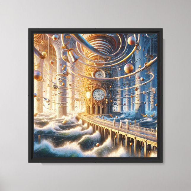 Toile Echos de '73 : Le Labyrinthe de Chronos Ocean (Recto)