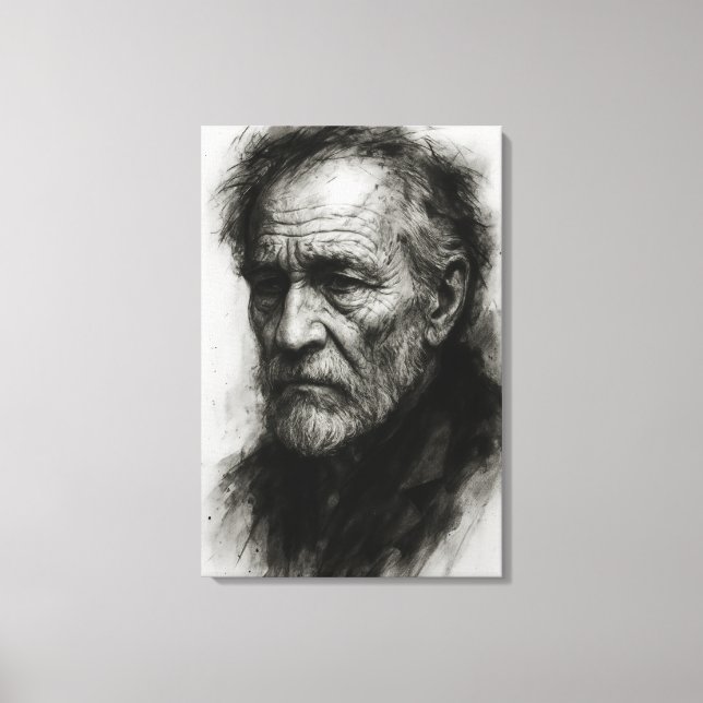 Toile Échos du temps - Résilience silencieuse de l'aîné (Recto)