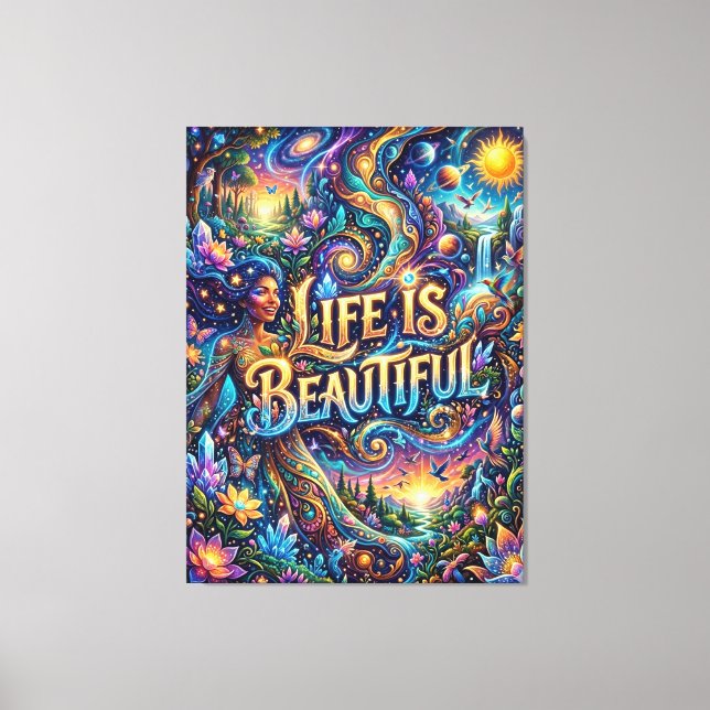 Toile Échos Éthérés : Là où le Cosmos rencontre l'Âme (Recto)