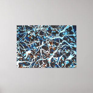 Toile ÉCLABOUSSURE COLORÉE LXXIII - Peinture gestuelle -
