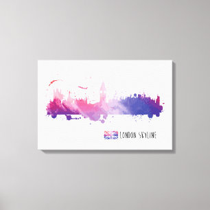 Toile Éclaboussure d'horizon de Londres Angleterre