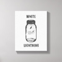 "Éclair Blanc" Moonshine Jar Canvas Art