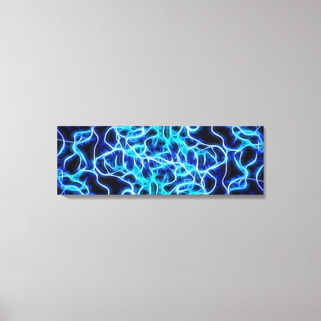 Toile Éclair électrique néon bleu Tesla Coil (Recto)