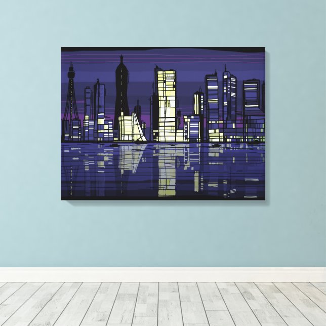 Toile Éclairage de la ville (Insitu (Plancher de Bois))