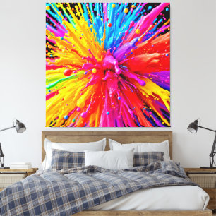 Toile Éclatement de peinture dynamique
