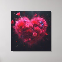 Éclatement du coeur rose