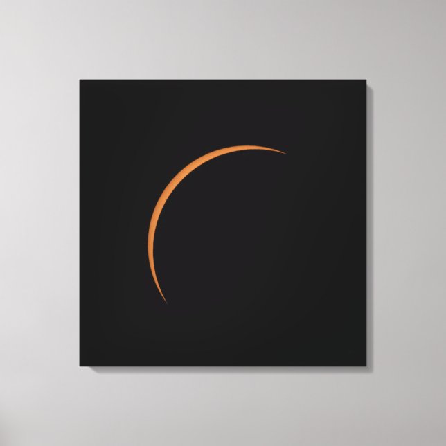 Toile Éclipse solaire partielle presque maximale (Recto)