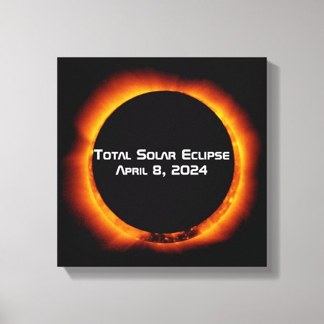 Toile Éclipse solaire totale 2024 (Recto)