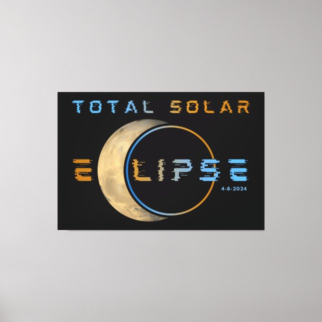 TOILE ÉCLIPSE SOLAIRE TOTALE 8 AVRIL 2024 SYSTÈME SOLAIR (Recto)