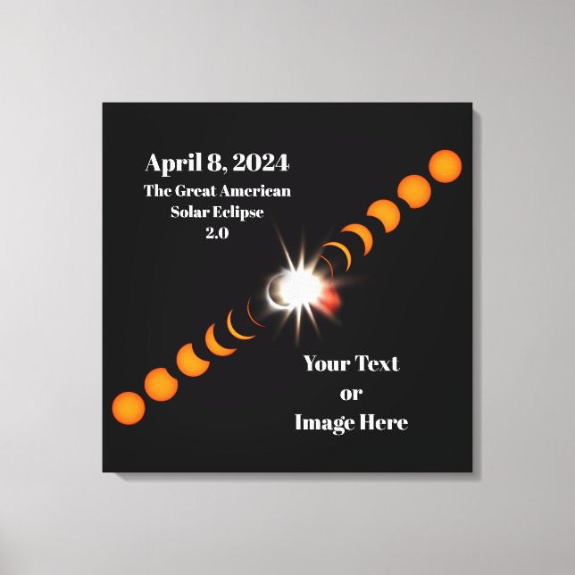 Toile Éclipse solaire totale de 2024 (Recto)