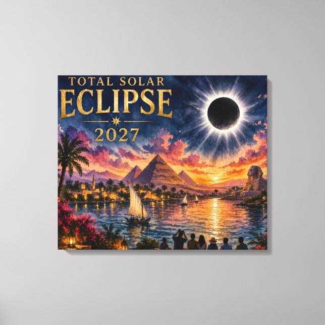Toile Éclipse solaire totale de 2027 en Égypte (Recto)