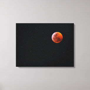 Toile Éclipse totale de Lune de sang   Big Island Hawaï