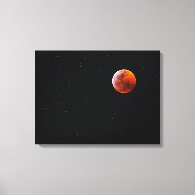 Toile Éclipse totale de Lune de sang | Big Island Hawaï (Recto)
