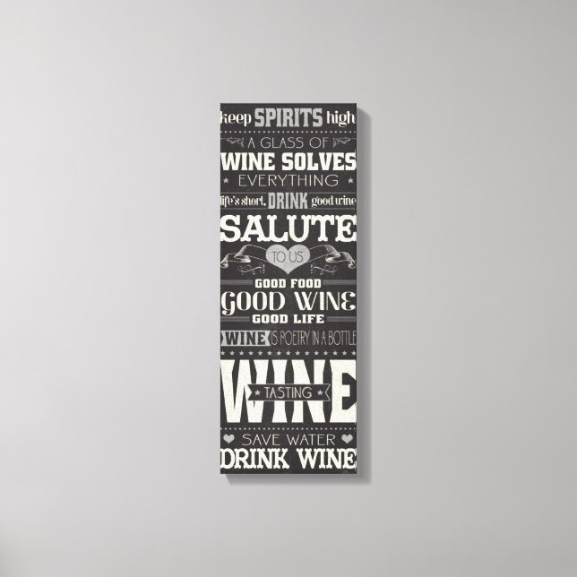 Toile Économisez de l'eau Boire du vin (Recto)