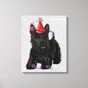 Toile Écossais Terrier et casquette de partie