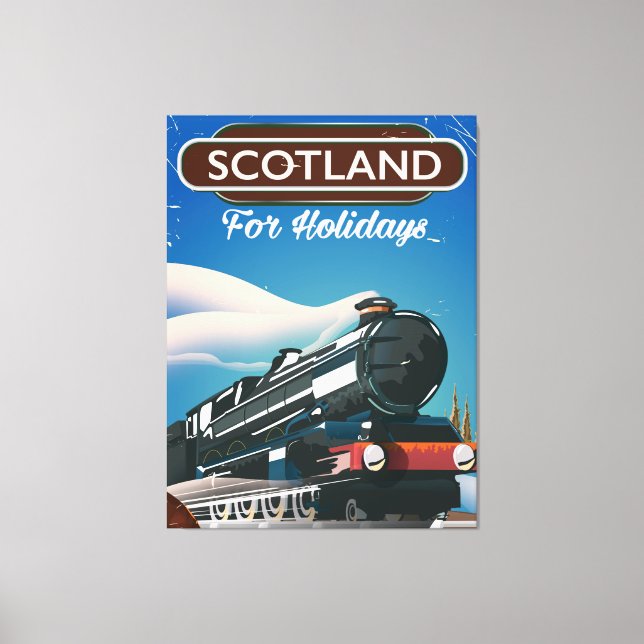 Toile Ecosse Poster de voyage Locomotive (Recto)