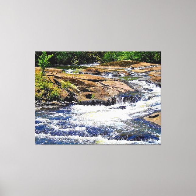 Toile Écoulement Rapide de la Rivière sur les Roches (Recto)