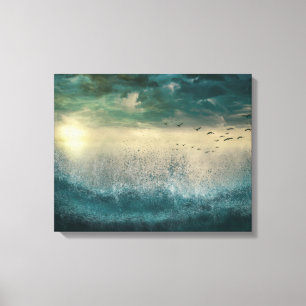 Toile Écraser des vagues