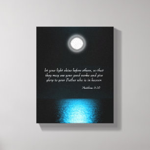 Toile Écriture Biblique Inspirante Laissez Votre Lumiè