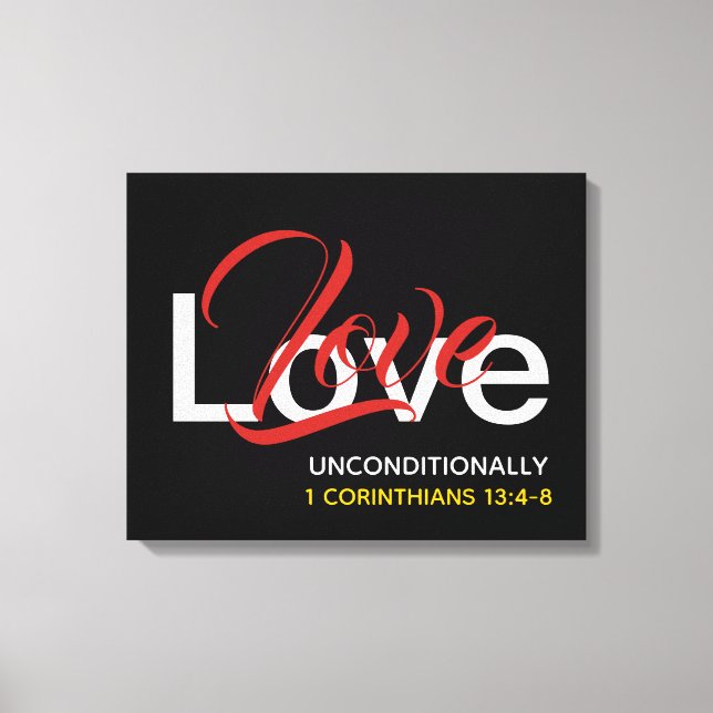 Toile Écriture d'amour chrétienne non CONDITIONNELLE Noi (Recto)