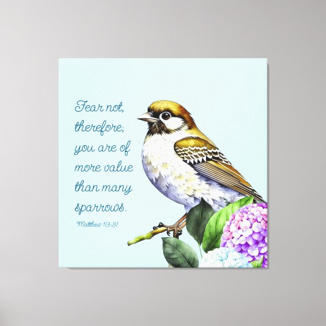 Toile Écriture Matthieu 10:31 (Recto)