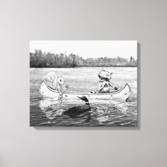Toile Écureuil de Loon du lac Canoe (Recto)