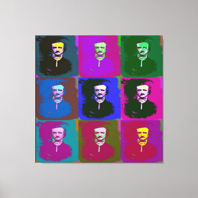 Toile Edgar Allan Poe Pop Art (Recto)