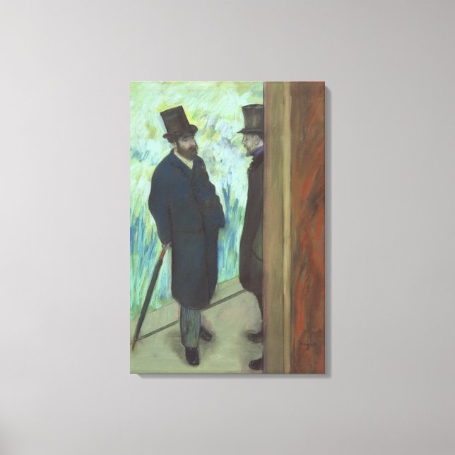Toile Edgar Degas | Amis au théâtre (Recto)