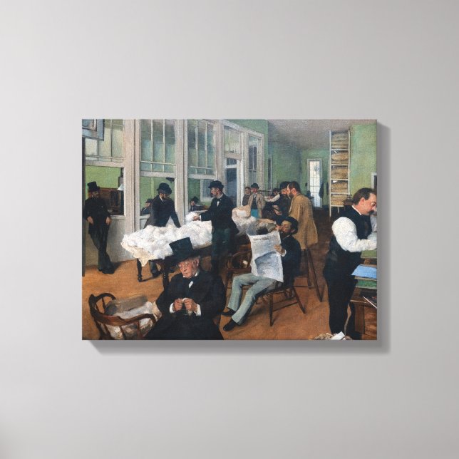 Toile Edgar Degas - Bureau de coton à La Nouvelle-Orléan (Recto)