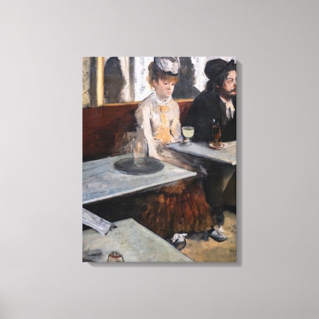 Toile Edgar Degas - Dans un Café / L'Absinthe (Recto)
