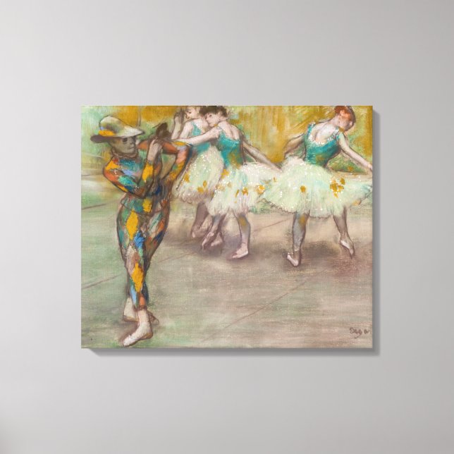 Toile Edgar Degas - Danse d'Arlequin (Recto)