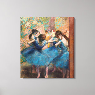 Toile Edgar Degas - Danseurs en bleu
