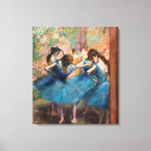Toile Edgar Degas - Danseurs en bleu